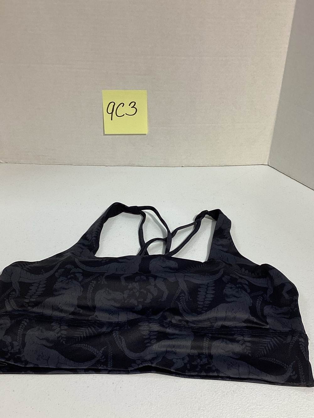 CVG Women's Black Jacquard Strappy Sports Bra - Lightweight Support